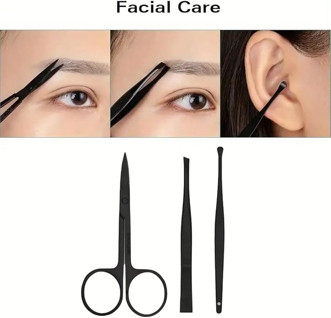 Manicure set Men Personal Care Tools Accessories Finger and Toe Nail Clippers Kit Professional Manicure Pedicure Kit With Travel Case Nail Grooming Kit Present for Men Husband Boyfriend Parent