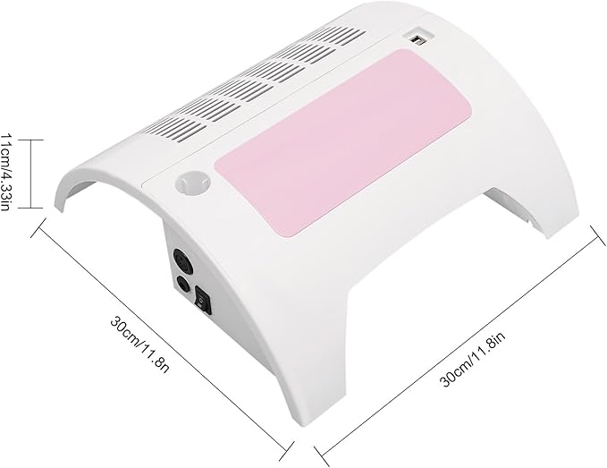 5-in-1 Manicure Machine, 60W Nail Dust Collector with Nail Drill Hand Rest and LED Desk Lamp, Professional Nails Lamp for Salon and Home Use(UV + LED, HWD-1250)
