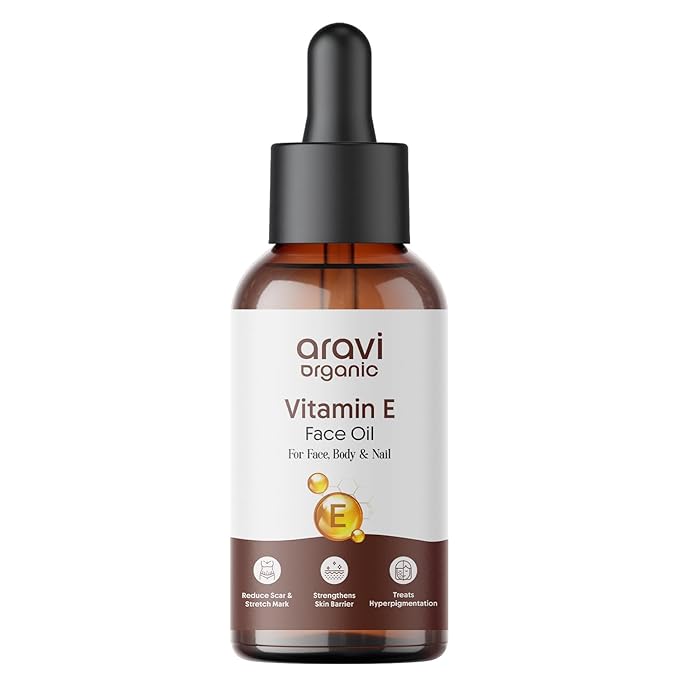 Vitamin E Oil For Face - 30 ml | Best Oil For Face, Body and Nail From Veg Vitamin E Source | Nourish Your Face and Repair Damaged Skin Naturally.