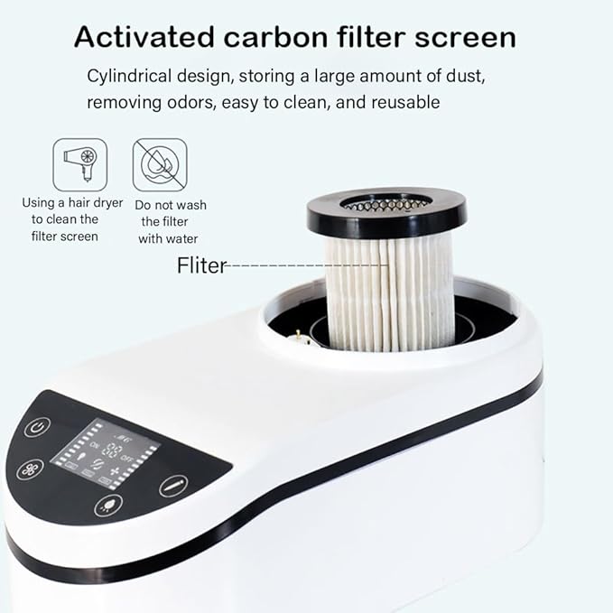 Nail Dust Collector 230W with LED Light 100-230V Multifunctional Nail Dust Extractor for Acrylic Gel Nails Polishing, Nail Salon (The machine without polishing drill)
