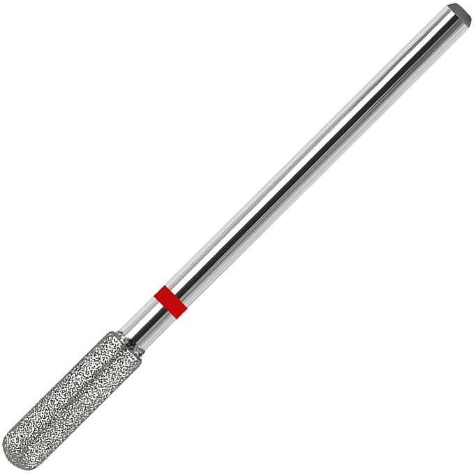 Cuticle Clean Nail Drill Bit, 3/32" Russian Diamond Nail File bits, Safety Carbide Under Nail Cleaner for Cuticle Dead Skin Nail Prepare, Nail Salon Manicure, (Round Top Barrel-Fine)