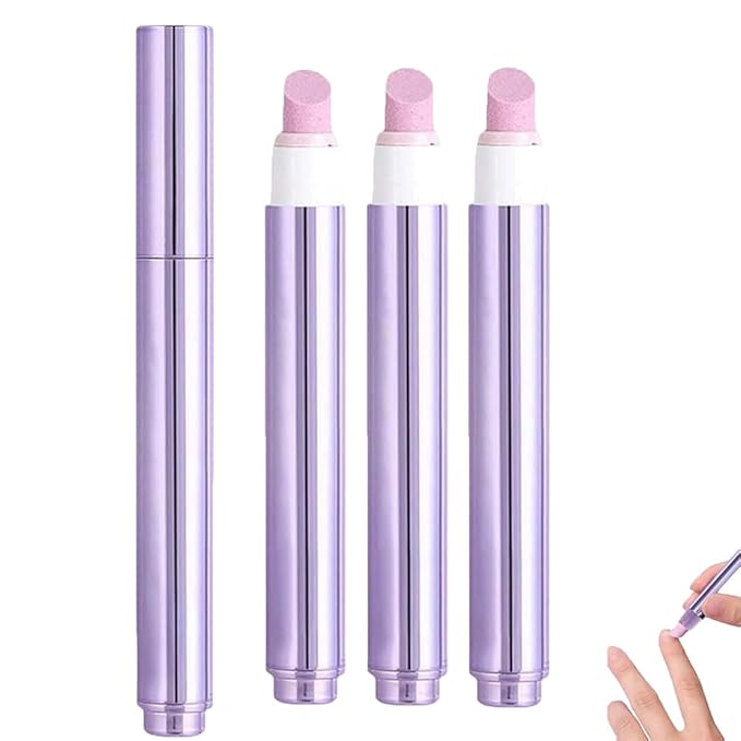 2025 Upgrade 3-in-1 Nail Care Pen, Ceramic Cuticle Pusher with Oil, Refillable Cuticle Oil Pen, Nail Buffer & Strengthener for Dry, Brittle Nails (3)