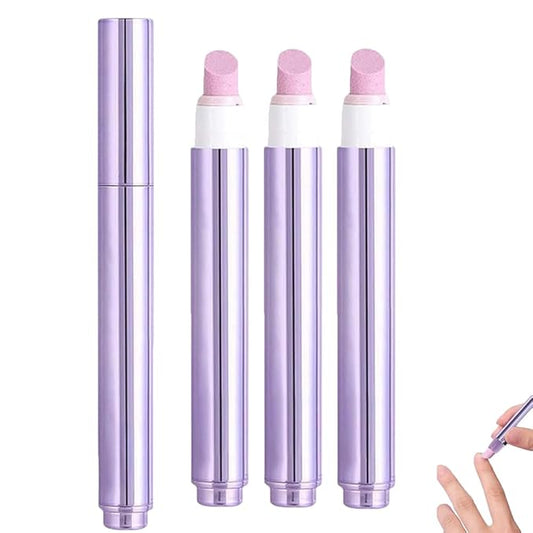 2025 Upgrade 3-in-1 Nail Care Pen, Ceramic Cuticle Pusher with Oil, Refillable Cuticle Oil Pen, Nail Buffer & Strengthener for Dry, Brittle Nails (3)