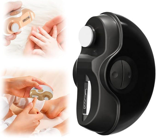 2 in 1 Electric Polishing Automatic Nail Clippers, 2025 New Electric Nail Trimmer with 2 Adjustable Speeds Automatic Electric Nail Clipper with Polishing for Seniors Adults Kids (Black)