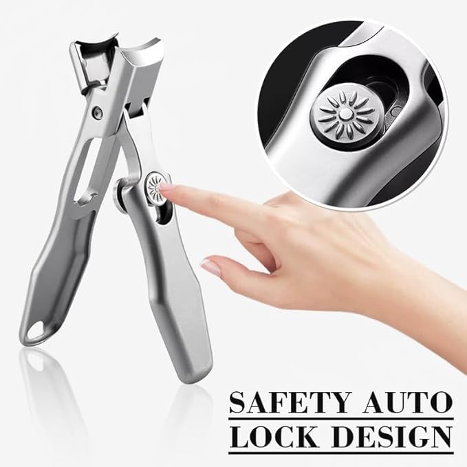 German Nail Clippers for Men, 2024 New Ultra Sharp Nail Clippers, Professional Extra Large Heavy Duty Toe Clippers for Seniors with Catcher File