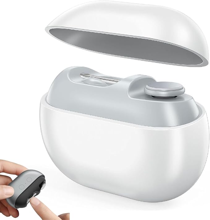 Easyclip Smart Nail Clipper,Fanyil 3 in 1 Easy Clip Electric Nail Clippers for Seniors,Designed for Extra Hard/Thick Hands Feet Nails,Polishing Clipper with Light (7-14 Day delivery)