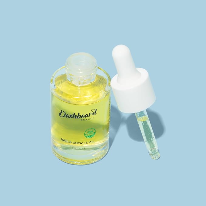 Dashboard Beauty Cuticle Nail Oil - Advanced Nail Moisturizer & Premium Nail Strengthener with Jojoba, Vitamin E - Repairs Damaged Nails, Nourishes, Enhances Growth - Salon-Grade, Deep Hydration, 1 oz