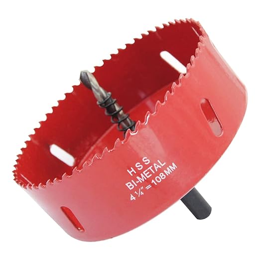 108mm Hole Saw and Hole Saw Accessories Dust Bowl 2PCS Set,LAIWEI Hole Saw dust Collector for All Hole saws up to 125mm Cutting Diameter