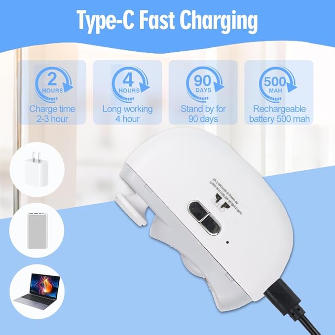 Electric Nail Clipper with Polishing - 2 in 1 Automatic Nail Clippers,Dust Storage & LED Light,Rechargeable,Cordless Electric Nail Trimmer for Men/Women/Seniors/Kids