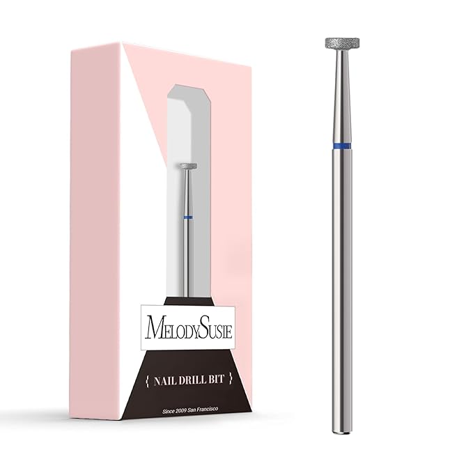 MelodySusie 4mm Super Short Barrel Cuticle Clean Nail Drill Bit 3/32'', Professional Safety Carbide Diamond Under Nail Cleaner for Cuticle Dead Skin Nail Prepare, Beginners Bits, Series Bit-S, Medium