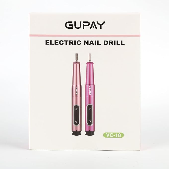Electric Nail Files Cordless Professional Nail Drill Machine for Acrylic Nails Gel with 5 Speeds Portable Rechargeable File Manicure Pedicure Kit Gifts for Girl Women Beginners