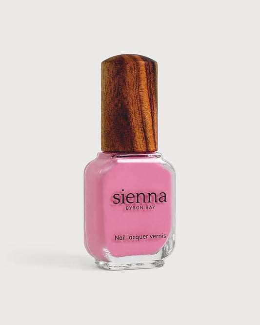 Sienna Byron Bay Magnolia, Classic Pink Natural Nail Polish, Long-Lasting, Vegan & Cruelty-Free, 10ml – .34 fl oz.