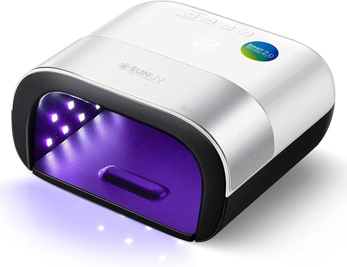 SUNUV SUN3 Professional UV Light for Gel Nails, LED Nail Lamp for Gel Polish with 4-Timer and Sensor, 39 PCS LED Beads, UV Dryer for Salon Home Gift for Woman Mom Girl