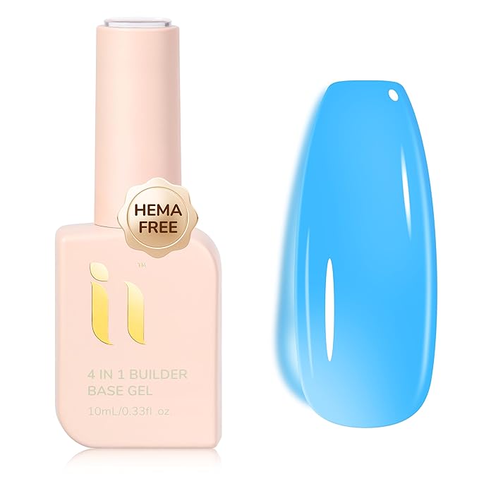 Builder Base Gel Polish, Vegan Smudge Proof, Strengthens Thin Nails, Hema Free Gel for Building Apex Shine Finish, Thickening & Repair