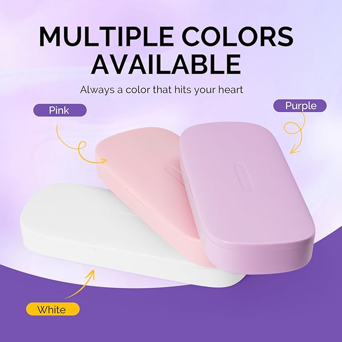 [2025 Upgraded]MelodySusie Acrylic Nail Tool Storage Box,Portable Dustproof Stand Displayer Holder Organizer Container Manicure Efile Accessories Nail Drill Kit Case,Travel Salon Home,Purple(Only Box)