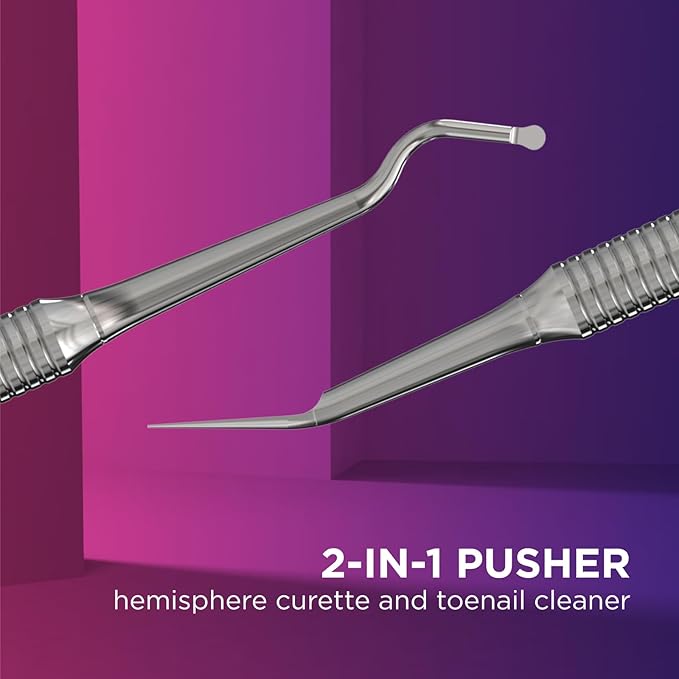 Staleks Pro Expert 20 Pedicure Curette Type 1 – Hemisphere Curette and Toenail Cleaner – Stainless Steel – for Professional Pedicure
