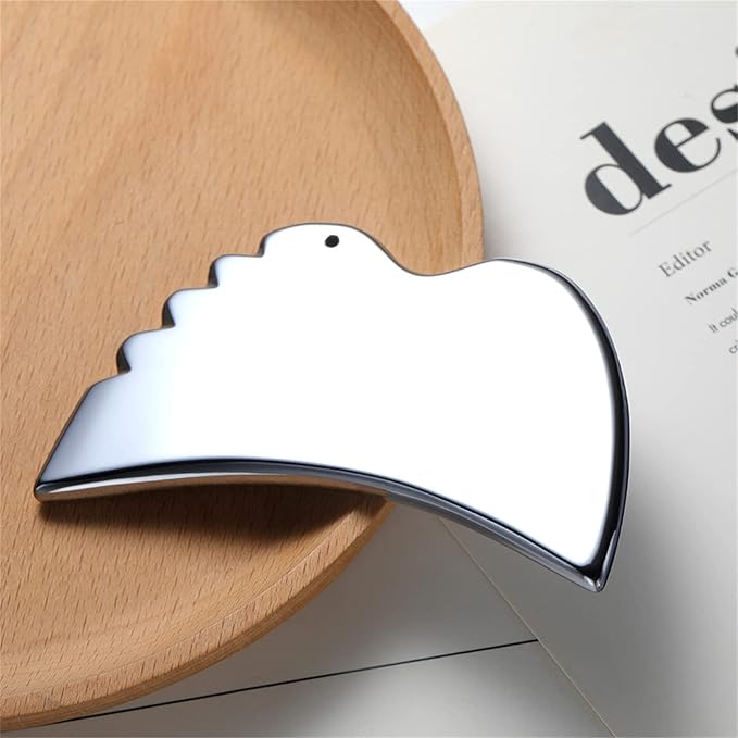 HOTACE Gua Sha Face Massage Beauty Tool Natural Terahertz Energy Stone Guasha Scraping Facial Massager for Spa Body Relaxing