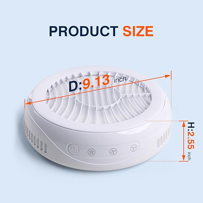 Goodoo Nail Dust Collector, Compact Nail Dust Collector for Beginner with Reusable Filter for Acrylic Nail Polishing Manicure Dust Collector Nail Tech Salon Home