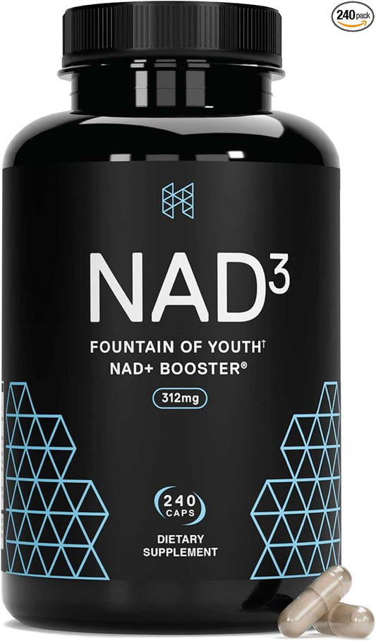 HPN NAD3 Clinical NAD+ Booster, Cellular Health & Natural Energy - NAD Supplement for Healthy Aging, Metabolic Support, NRF2 & Longevity, Nicotinamide Riboside & NMN Alternative, 240ct, 120-Day Supply