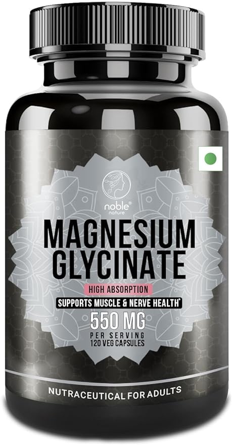 High Absorption Magnesium Glycinate 550mg - 120 Veg Capsules - 4 Months Supply