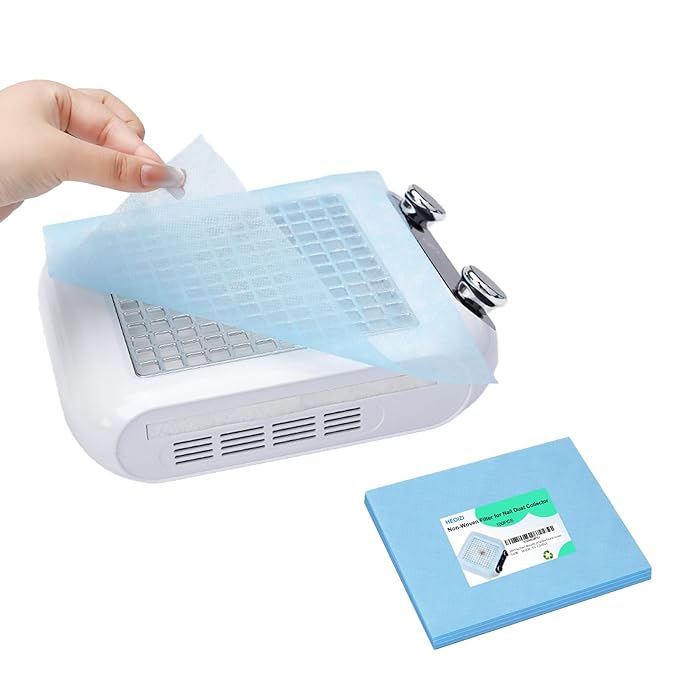100PCS Nail Dust Collector Filter,No Spilling and Super Strong Disposable Nail Dust Filters for Most of Nail Dust Vacuum Machine, Nail Salon Nail Dust Extractor Accessory