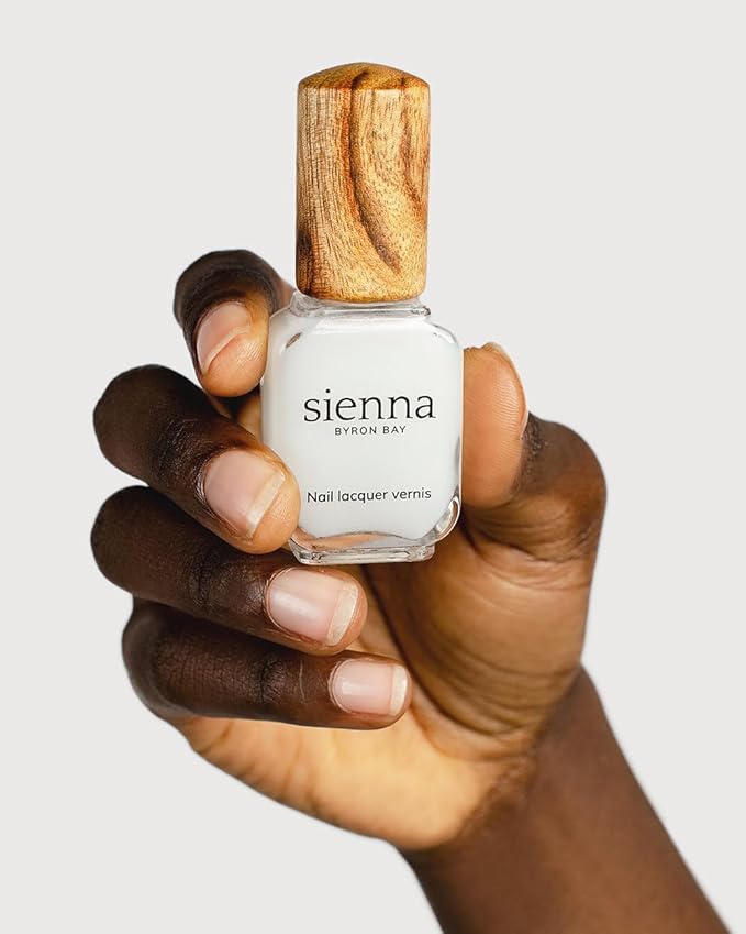 Sienna Byron Bay Natural Nail Strengthener Polish, Transparent Clear, Strengthening, Long-Lasting, Vegan & Cruelty-Free, 10ml – .34 fl oz.