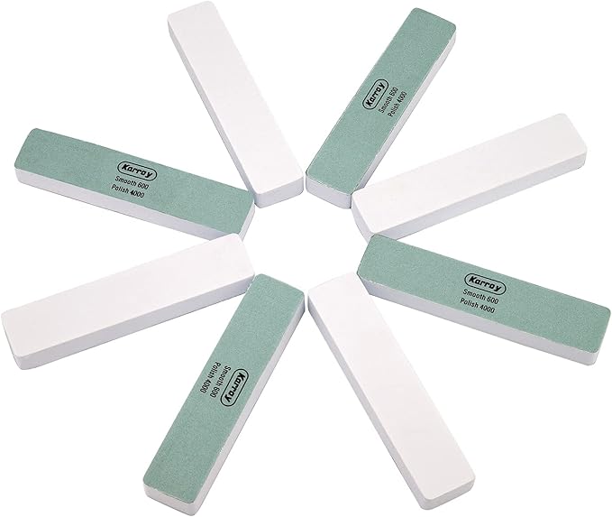 Nail Files and Buffers for Natural Nails Smooth and Polish Gel Surface 400/600/4000 Grit (C-Cuboid)