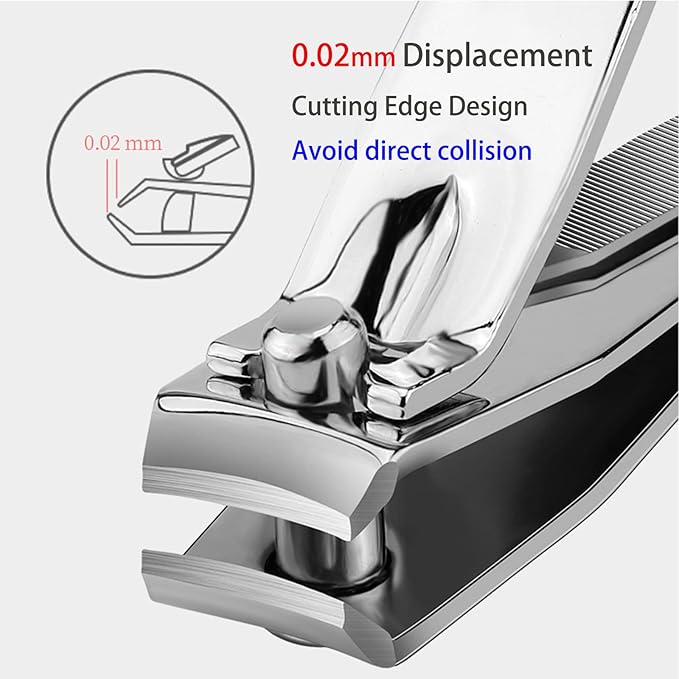 Nail Clippers Set, Ultra Sharp Stainless Steel Fingernail and Toenail Clipper Cutters,Travel Nail Kit for Men Women