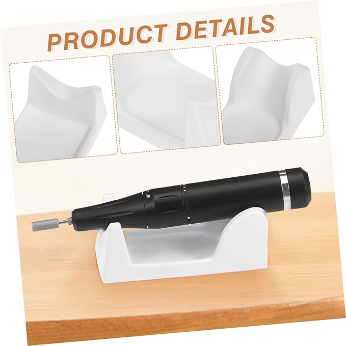 10pcs Portable Nail Art Electric Polisher Handle Rack Lightweight Plastic Handle Holder for Desktop Storage Convenient Manicure Accessory for Nail Technicians and Home Use