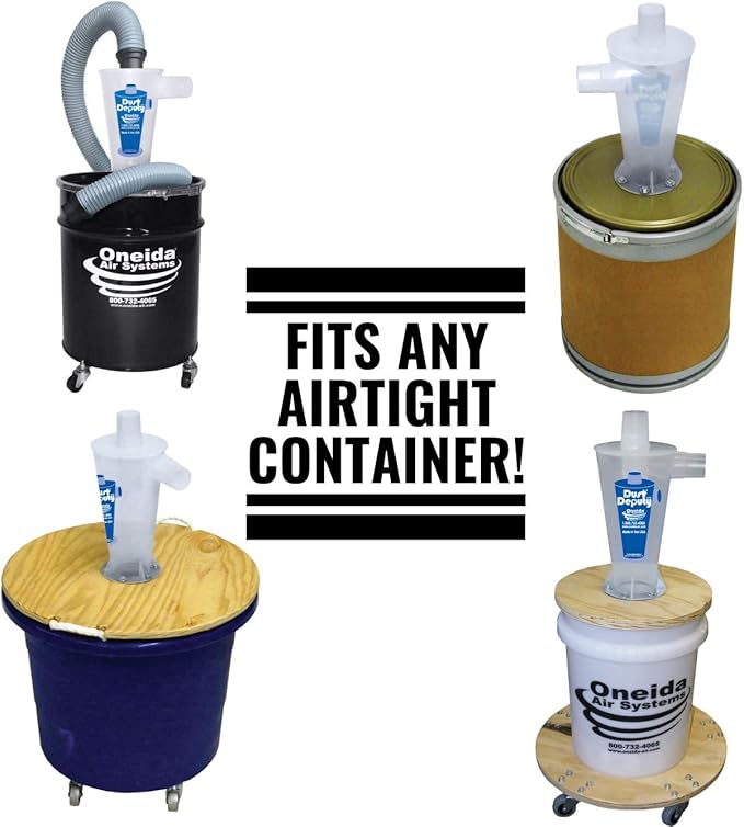 Static Dissipative Dust Deputy DIY Anti-Static Retrofit Cyclone Separator for Wet/Dry Shop Vacuums (DD DIY SD)