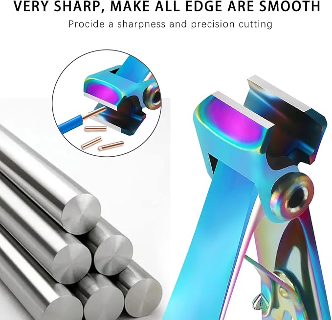 Toenail Clippers for Thick Nails, Toe Nail Clippers for Women, Long Handle Effortless 17mm Wide Jaw Opening for Men & Seniors, Extra Large Stainless Steel Nail Clippers(Multi-Colored)
