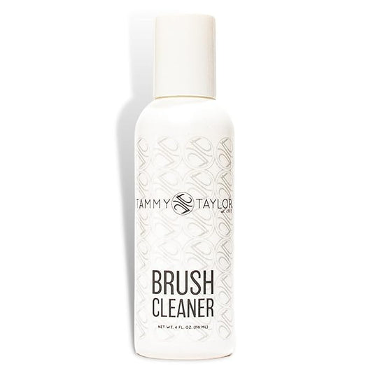 Tammy Taylor Acrylic Nail Brush Cleaner Liquid, Removes Solid Gel Nail Polish, Acrylic Dip Powder, All-in-One Poly Gel Slip Solution + Kolinsky Sable Nail Brush Conditioner, Cleaner & Restorer (4oz)