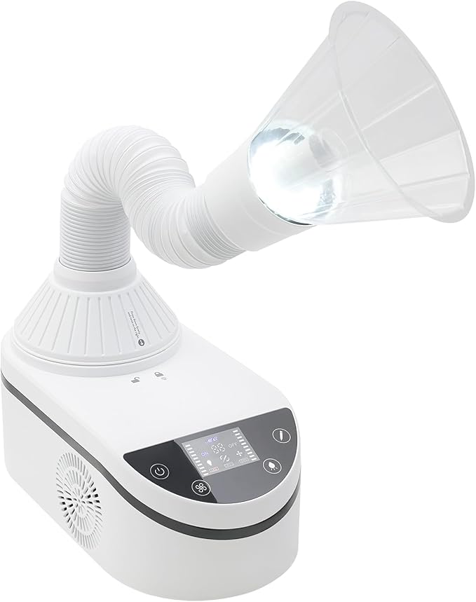 Nail Dust Collector with Reusable Filter,Nail Dust Collector With Reusable Filter, Powerful Vacuum Fan Vent Dust Collector,Dust Hose Cover,Led Spotlight,for Nail Art,Nail Care, and Removing Dead Skin