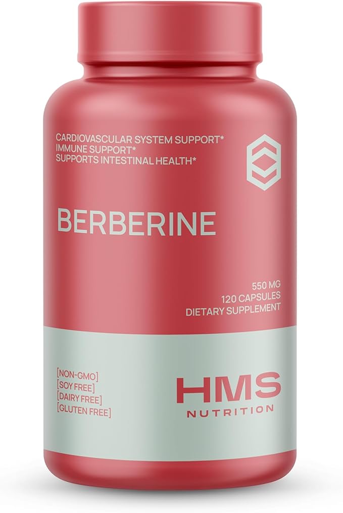 Berberine HCL 550mg, Berberine Supplements from Berberis Aristata Root for Immune System, Circulatory System, Weight Management & Intestinal Health, Vegan & Gluten Free, 120 Capsules