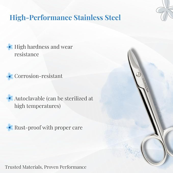Toenail Scissors Stainless Steel for Nail Scissors Made in German for Heavy Duty Precision Cuticle Cutting for Manicure & Pedicure Grooming ingrown Toenails for Men, Women and Kids.