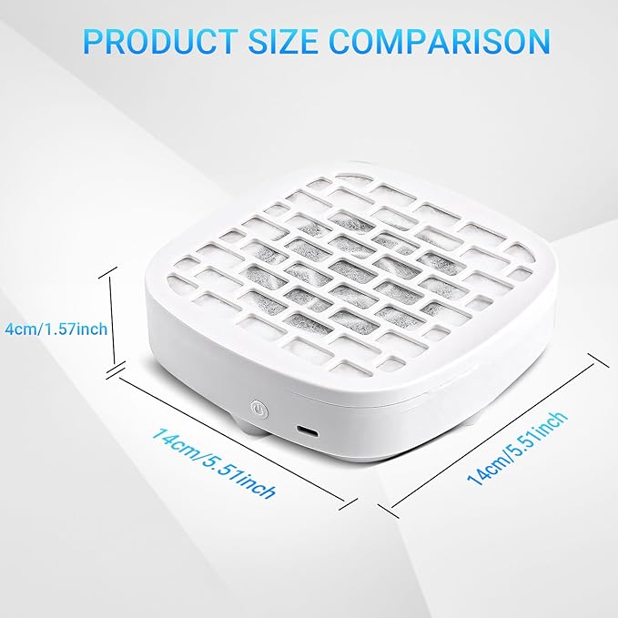 Portable Travel Nail Dust Collector, Compact Vacuum Fan Dust Collector for Beginner with Filter, Powerful Dust Suction Machine Manicure Pedicure Tool for Acrylic Nail Polishing, Salon & Home