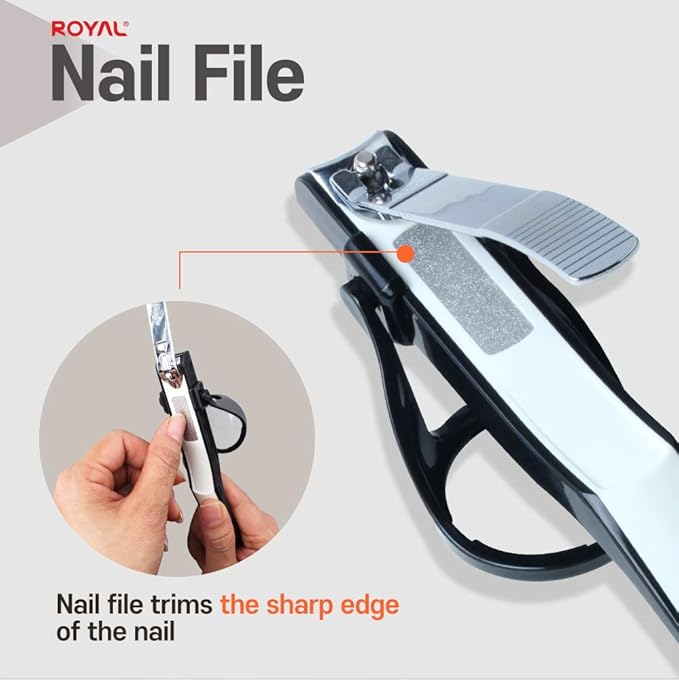 [Made in Korea] ROYAL Smart Nail Clipper with Multi-Features SMC-17, Catcher (Black & Magnifier)
