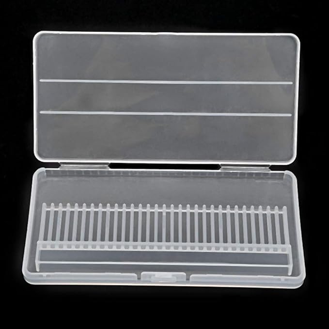 ZJchao Nail Drill Bits Container, 30 Holes Empty Nail Grinding Organizer Case Nail Art Polishing Storage Box Manicure Drill Bits Container Holder Display Case Manicure Tool for Home Nail Salon Use