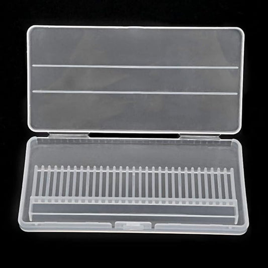 ZJchao Nail Drill Bits Container, 30 Holes Empty Nail Grinding Organizer Case Nail Art Polishing Storage Box Manicure Drill Bits Container Holder Display Case Manicure Tool for Home Nail Salon Use
