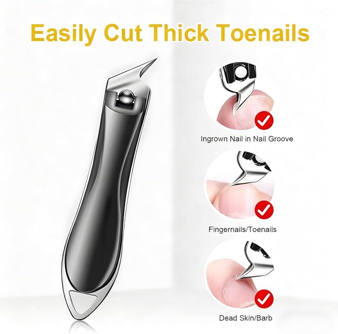 Electric Nail Clipper, 2026 Improved Nail Clippers Set, Includes an Automatic 2-in-1 Nail Clippers (with LED Light & Storage Box), an Oblique Nail Clippers, Ideal for All Your Nail Care Needs - Green