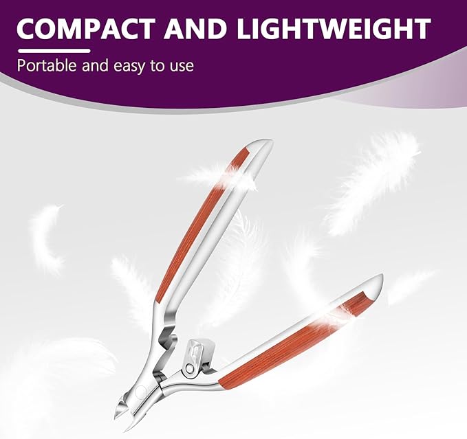 Cuticle Trimmer Extra Sharp, Upgraded 0.98 Inch Jaw Professional Cuticle Nippers Stainless Steel Cuticle Cutter Remover Nail Art Dead Skin Clipper Pedicure Manicure Nail Tool