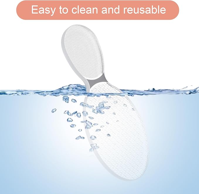 2 Pcs Glass Foot File Glass Nail File Set 8-Shaped Rough Smooth Side Callus Grinding Points Feet Files Foot Care Pedicure Tool Portable Feet Scrubber for Dead Skin Removal Cracking