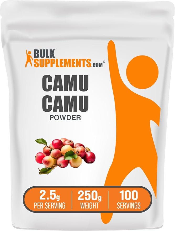 BulkSupplements.com Camu Camu Powder - Superfood Supplement, Vegan & Gluten Free, 2.5g per Serving, 250g (8.8 oz) (Pack of 1)