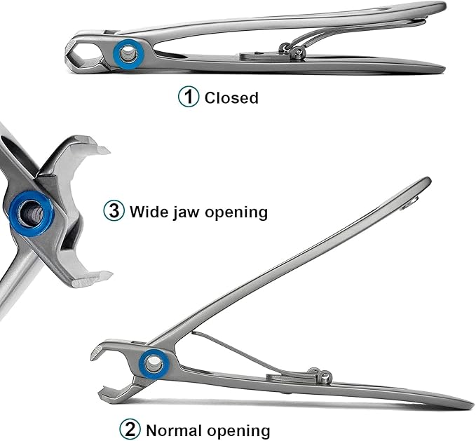Toenail Clippers for Thick Toenails Wide Jaw Opening Ultra Sharp Toe Nail Clippers for Thick Nails for Seniors, Men, Women, Adult, Seniors, Heavy Duty Stainless Steel