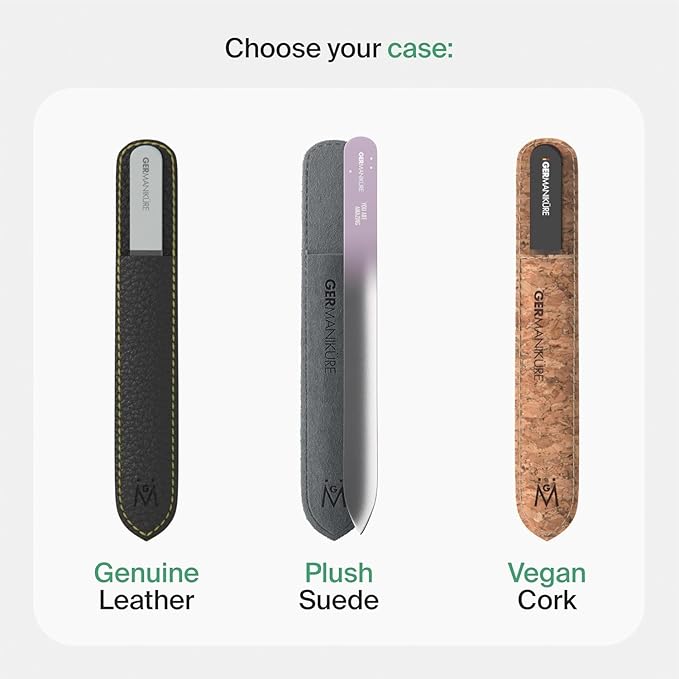 GERMANIKURE Glass Nail File in Cork Sleeve - I'm Aware That I'm Rare - Professional Crystal Nail File for Natural Nails - Ideal Manicure & Pedicure Tool for Smooth, Easy Shaping - Nail Care Gift