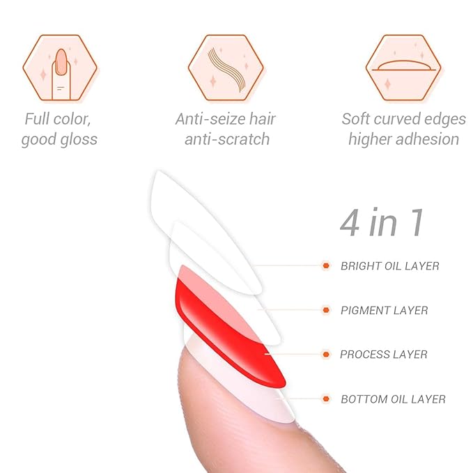 20pcs Semi Cured Gel Nail Strips, Real Nail Polish Art Stickers, Christmas Blue Snowflake Gel Nail Stickers - Work with Any UV Lamp, Long Lasting Full Wraps with Nails File and Stick