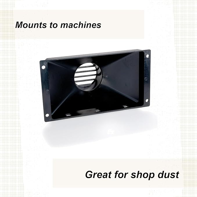 Woodriver Dust Connection Large Flanged Dust Collection Hood With 4" Port