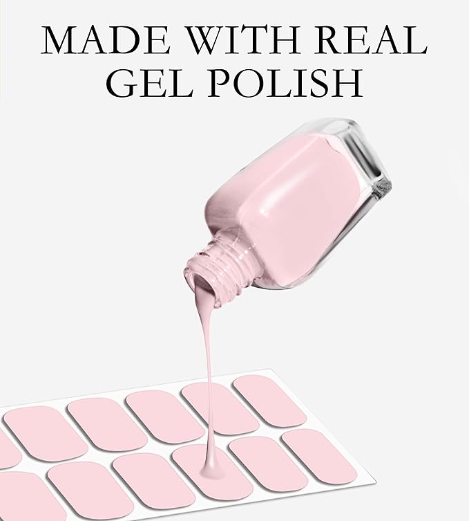 Nail Polish Strips, 32PCS Salon Quality Wraps, Long Lasting Gel Nail Stickers for Women Easy Apply& Remove (Chocolate Brown Glitter)