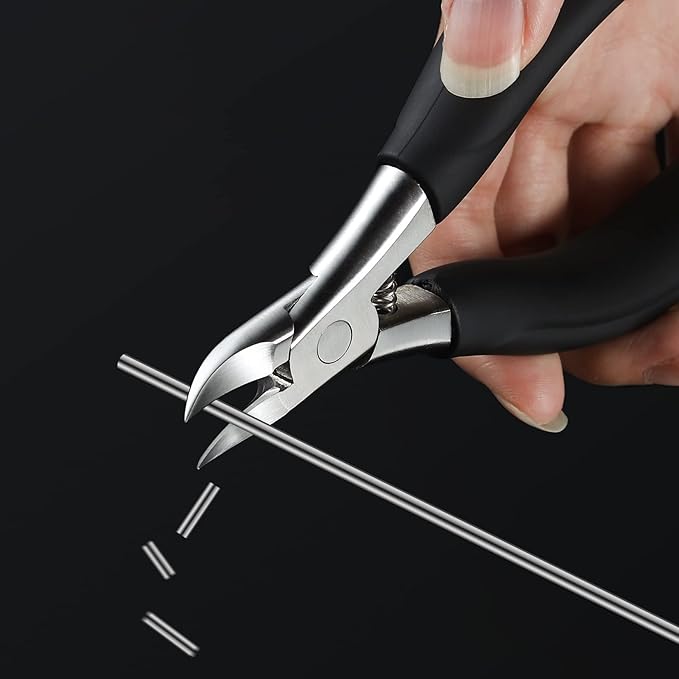 BEZOX Ingrown Toenail Clippers - Precision Thick Toe Nail Clipper for Ingrown and Curly Nails, Comfort Grip Fingernail Clipper, Ergonomic Handle Toenail Scissors for Seniors