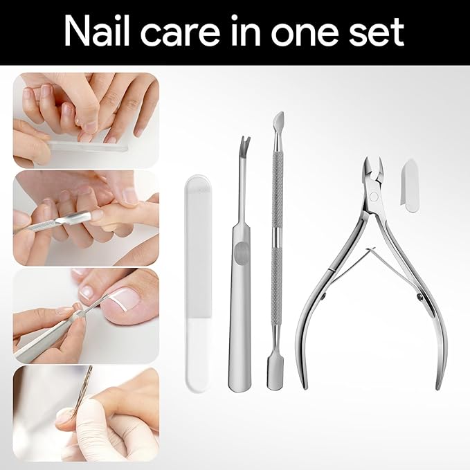 Lux German Grip Nail Clippers for Men Women, Colorful Professional Stainless Steel Heavy Duty Sharp Toe Nail Clippers Set for Seniors Nail Cutter, Nail Clippers Kit for Thick Curved Ingrown Toenails